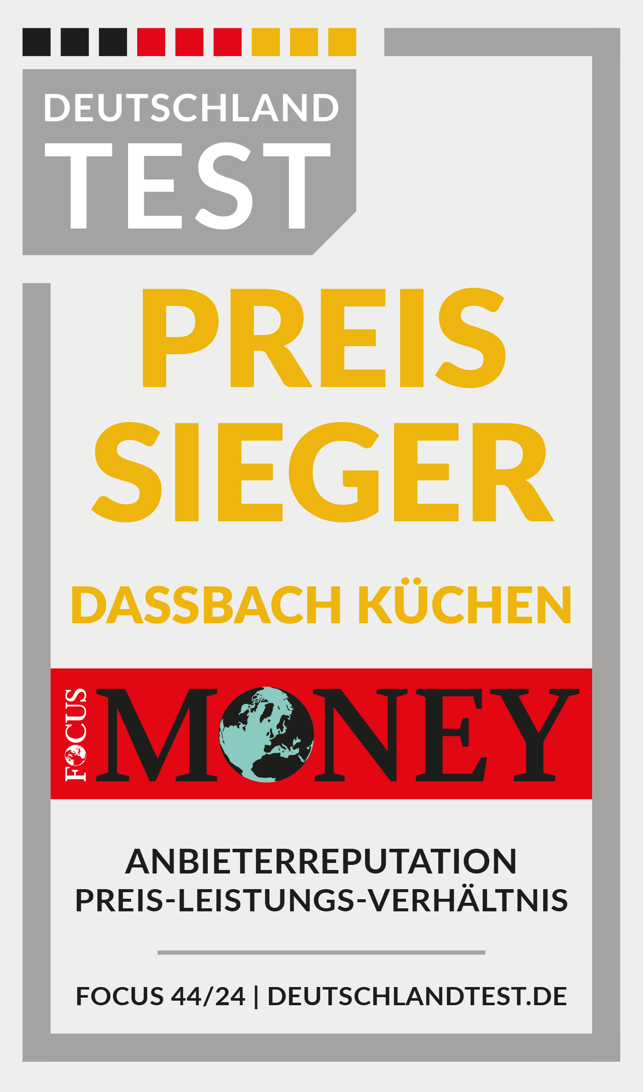 Preissieger FOCUS Money 2024 - Dassbach Küchen